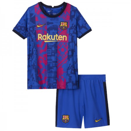Billiga Fotbollströjor FC Barcelona Barn Tredje tröja 2021/22 Kortärmad